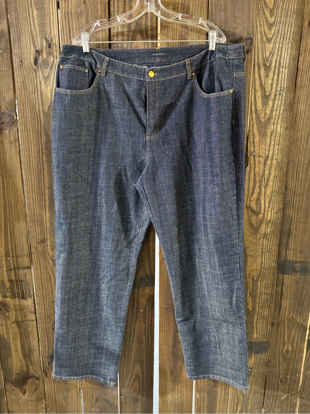 Jones New York Women’s Straight Jeans in Dark Blue Denim